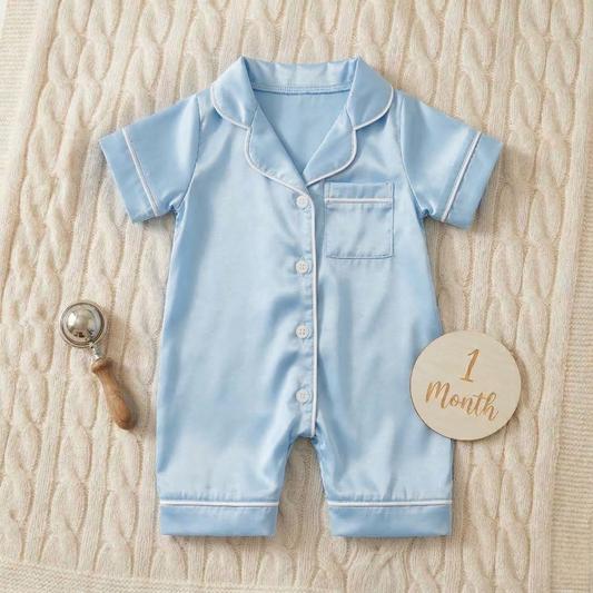LullaLuxe™ - Baby Satin Pajamas