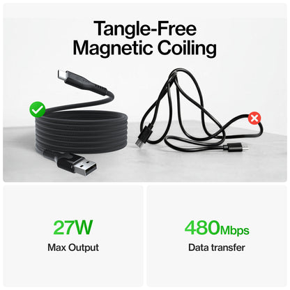 MagniFlex™ - Auto-Coil Charging Cable