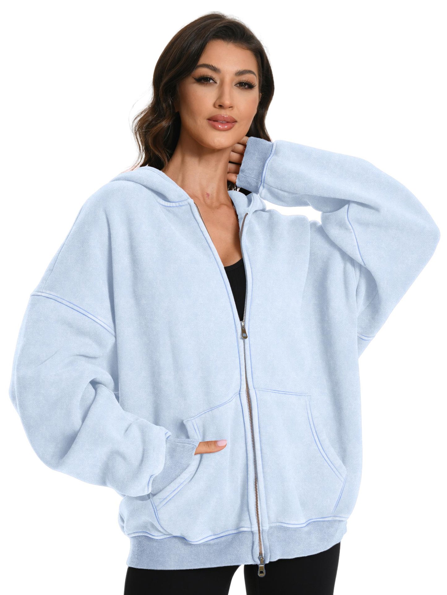 VintageWash™ Oversized Zip Hoodie