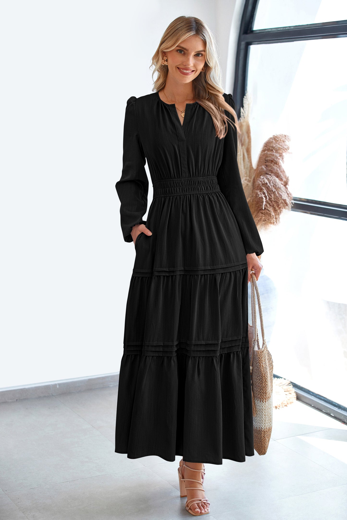 BlushFlow™ - Maxi Dress
