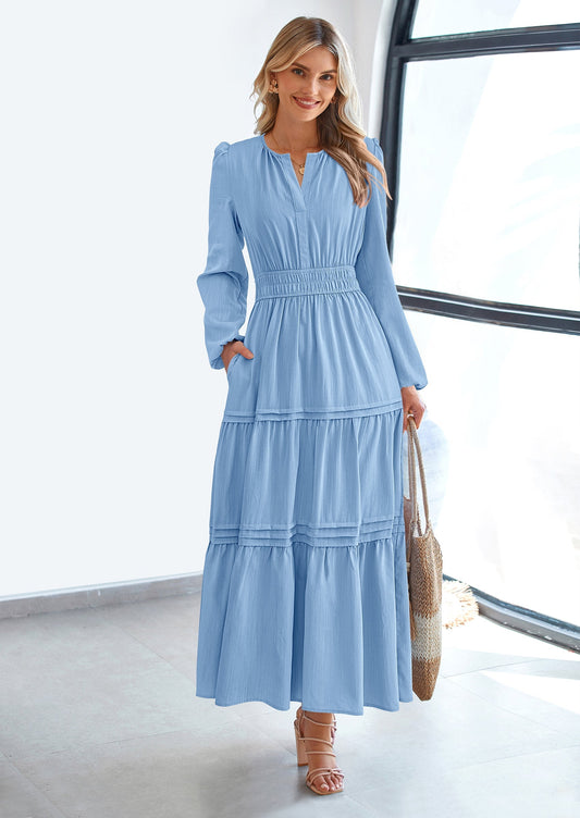 BlushFlow™ - Maxi Dress