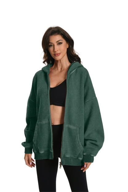 VintageWash™ Oversized Zip Hoodie