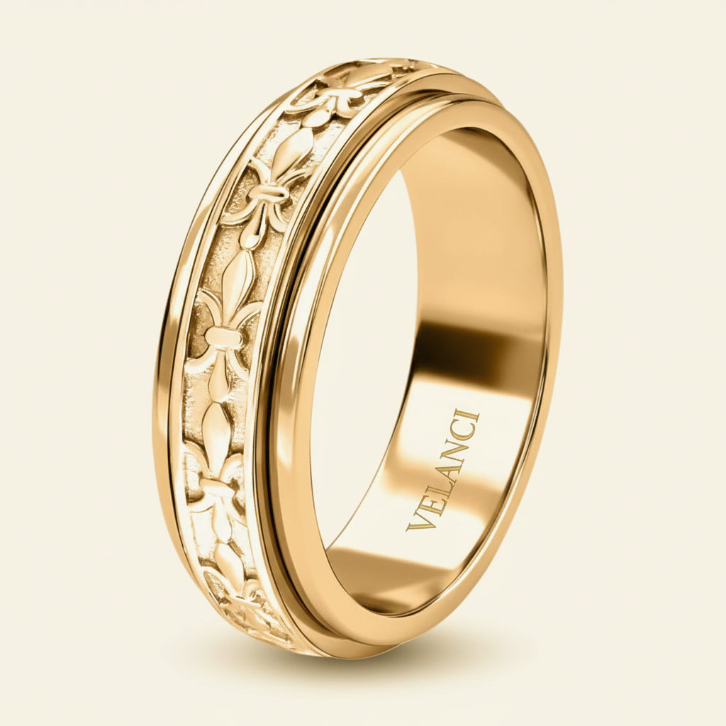 CelestiSpin™ - Moon & Star Spinner Ring
