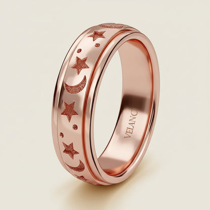 CelestiSpin™ - Moon & Star Spinner Ring