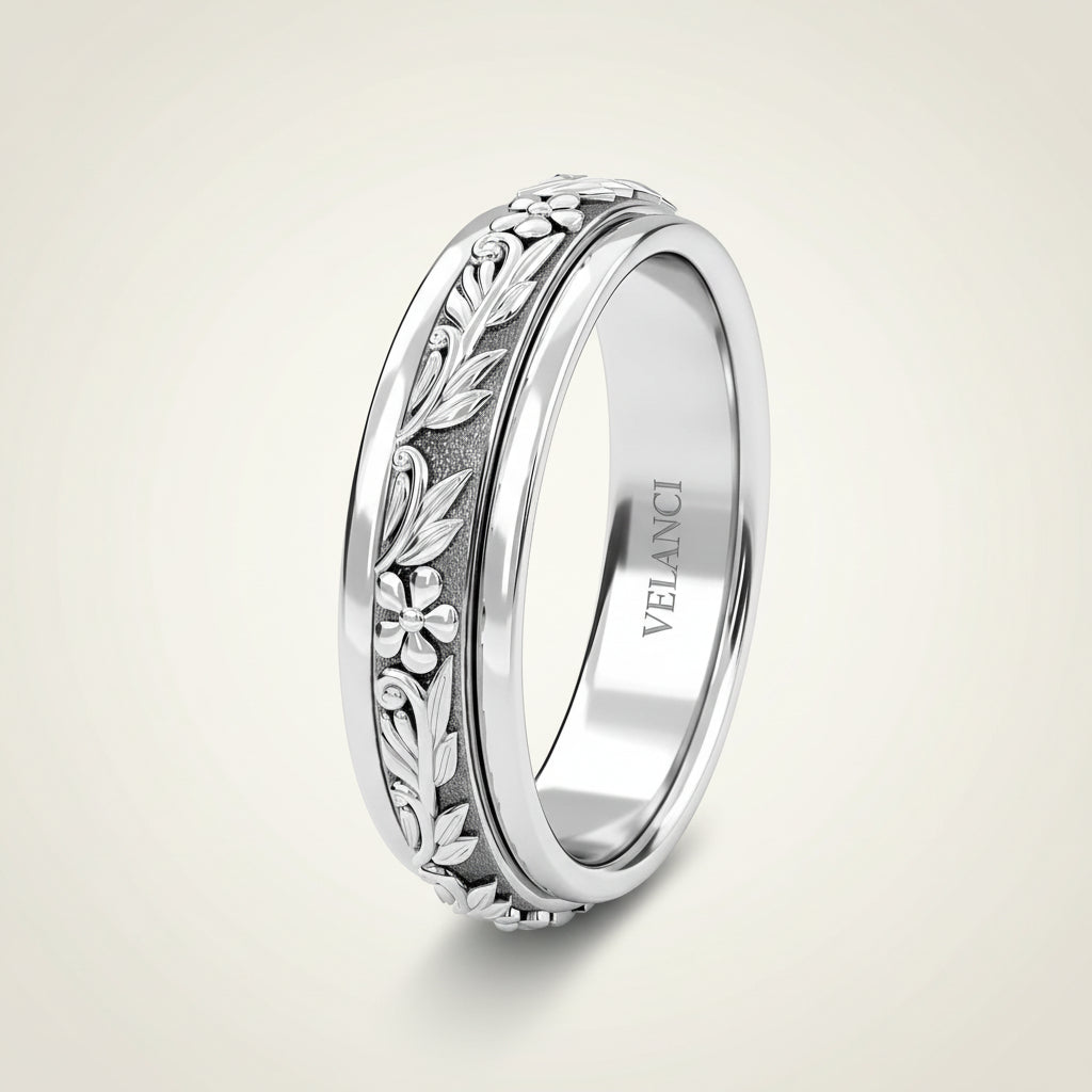 CelestiSpin™ - Moon & Star Spinner Ring