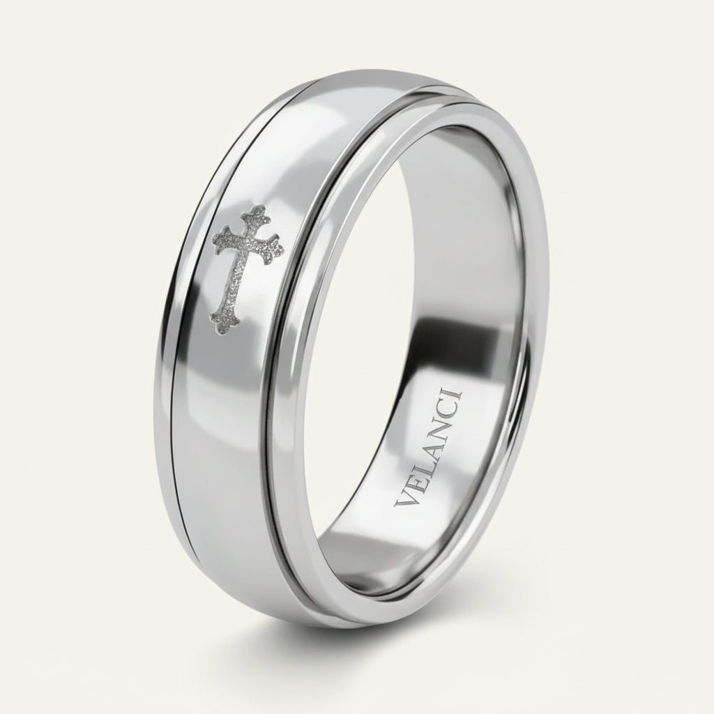 CelestiSpin™ - Moon & Star Spinner Ring