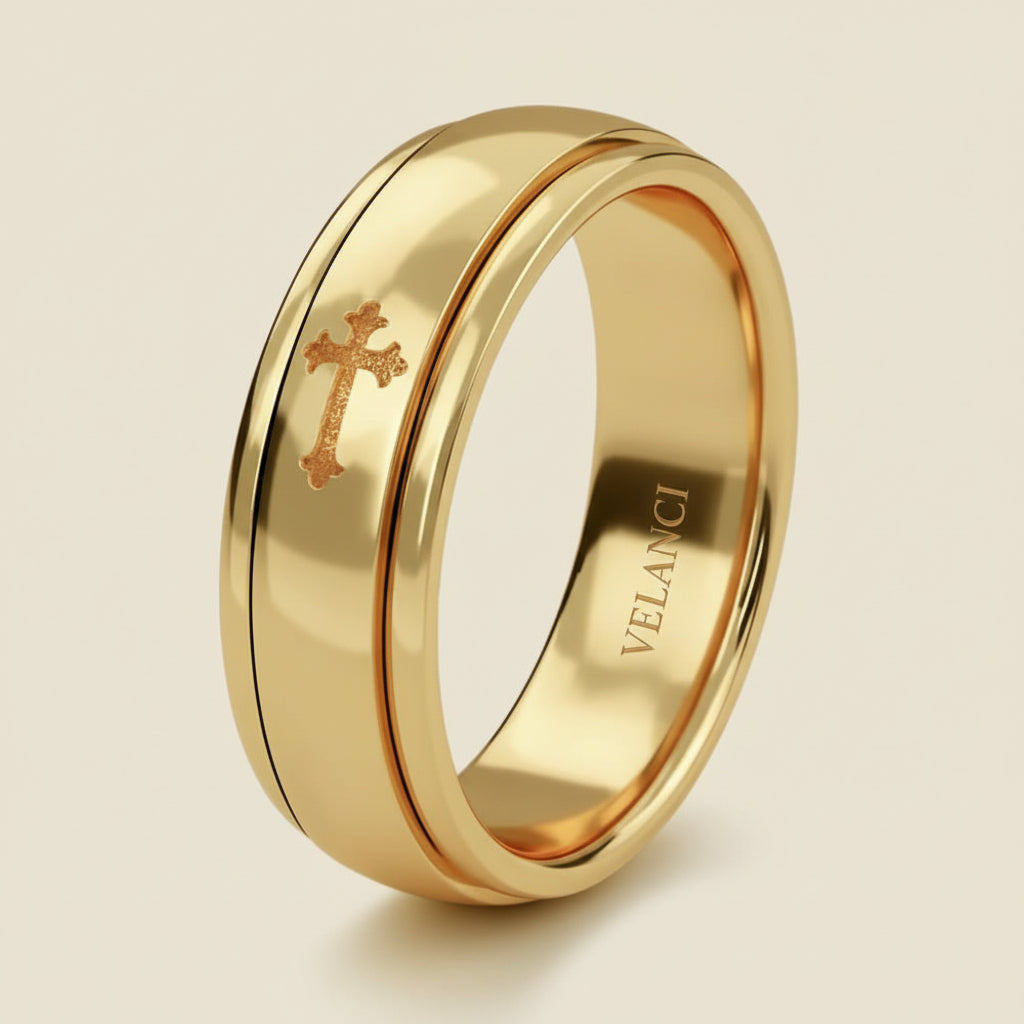 CelestiSpin™ - Moon & Star Spinner Ring