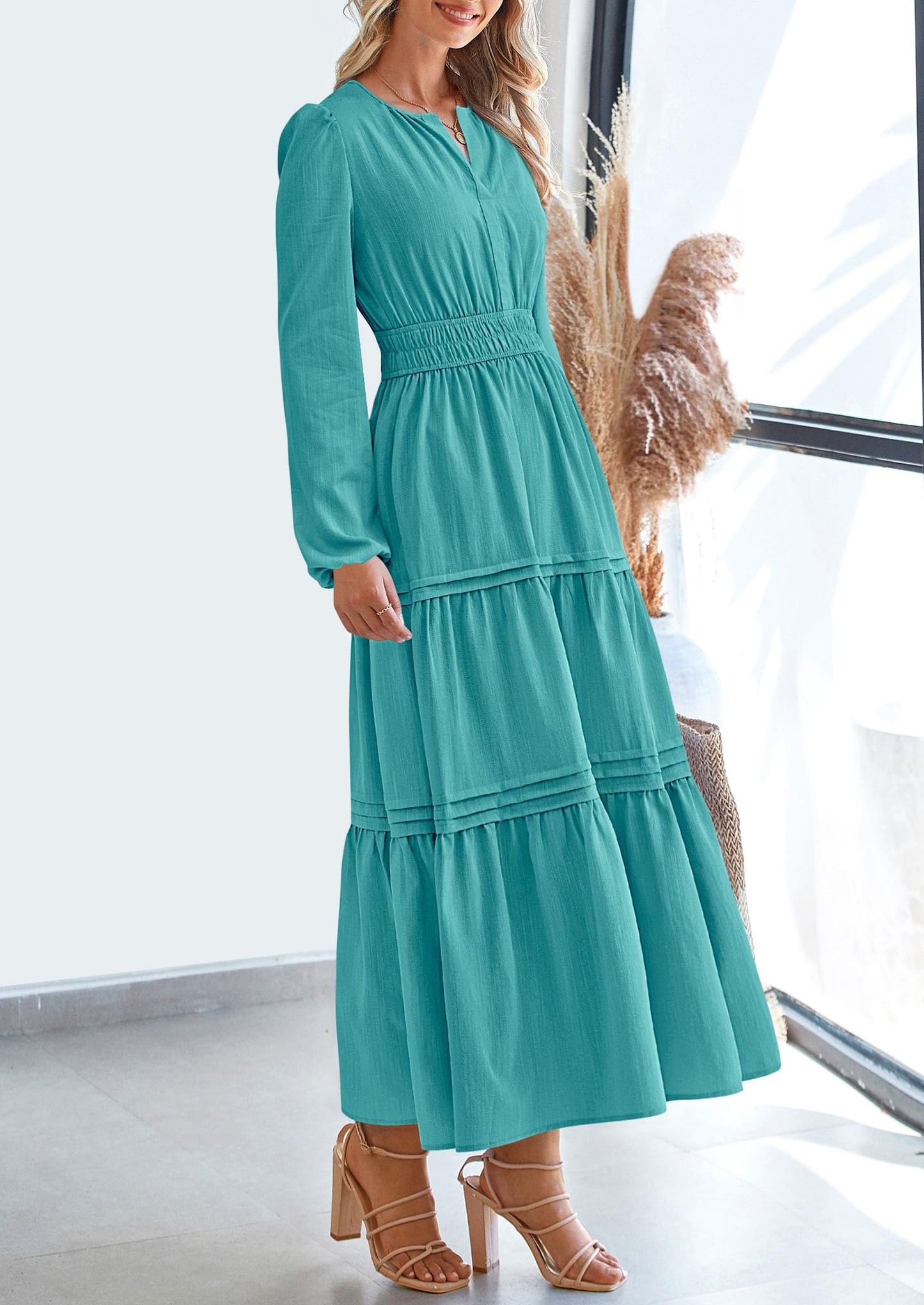 BlushFlow™ - Maxi Dress