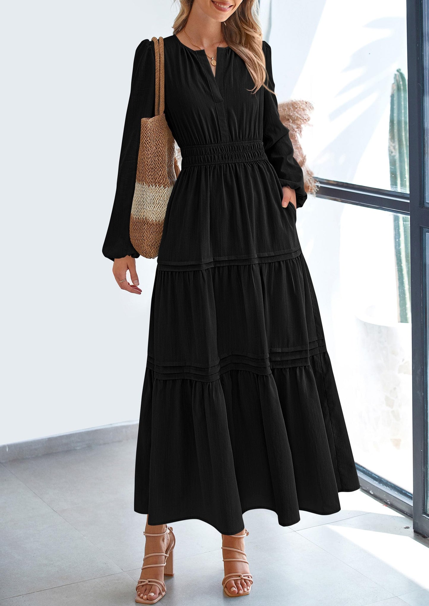 BlushFlow™ - Maxi Dress