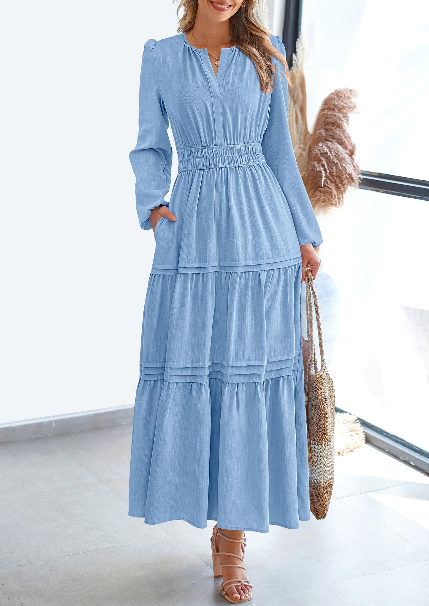 BlushFlow™ - Maxi Dress