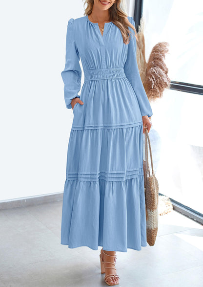 BlushFlow™ - Maxi Dress