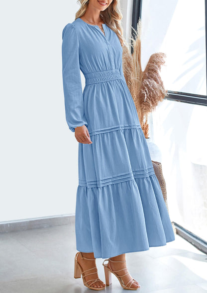 BlushFlow™ - Maxi Dress