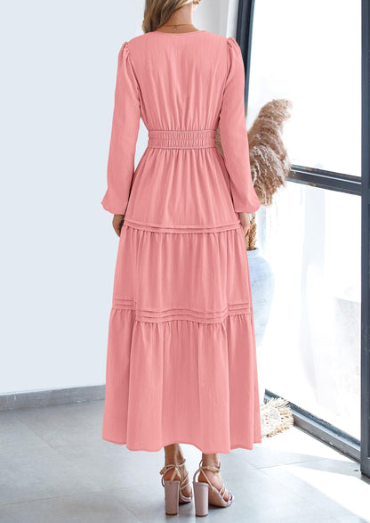 BlushFlow™ - Maxi Dress