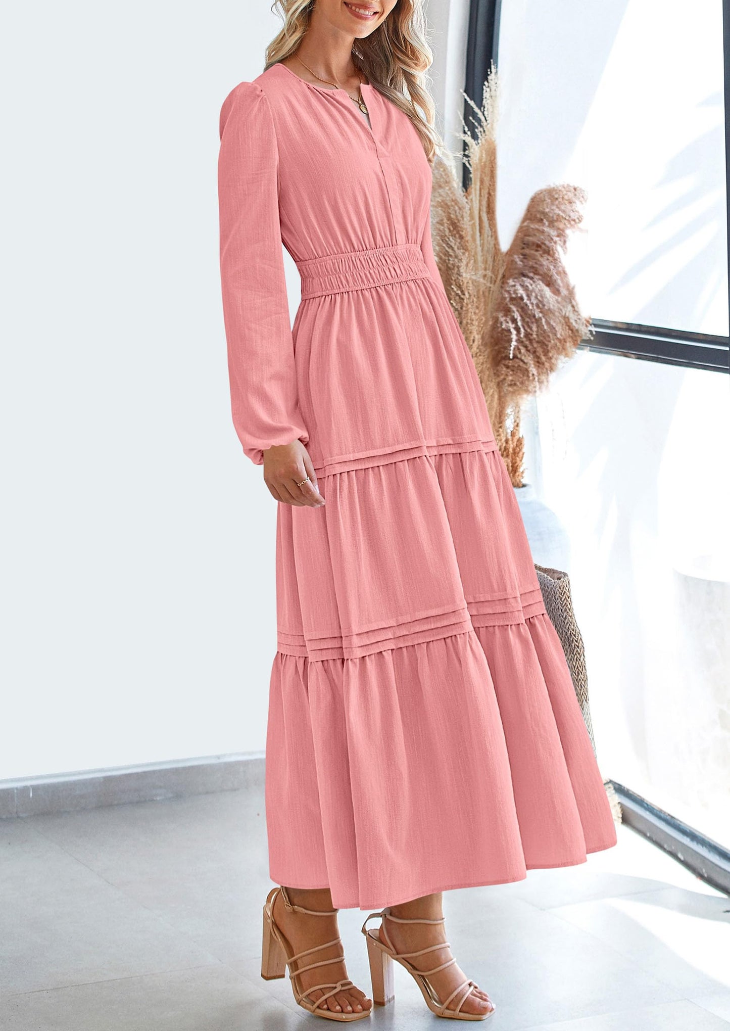 BlushFlow™ - Maxi Dress