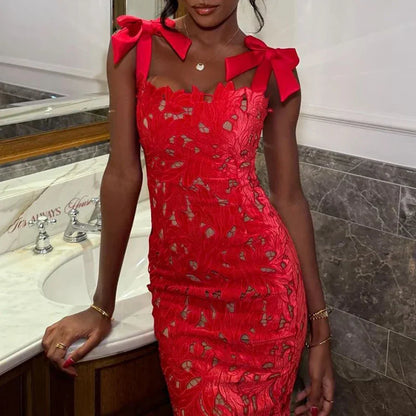 SecondSkin Lace™ Illusion Midi Dress