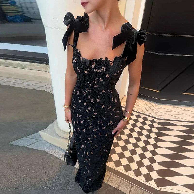 SecondSkin Lace™ Illusion Midi Dress