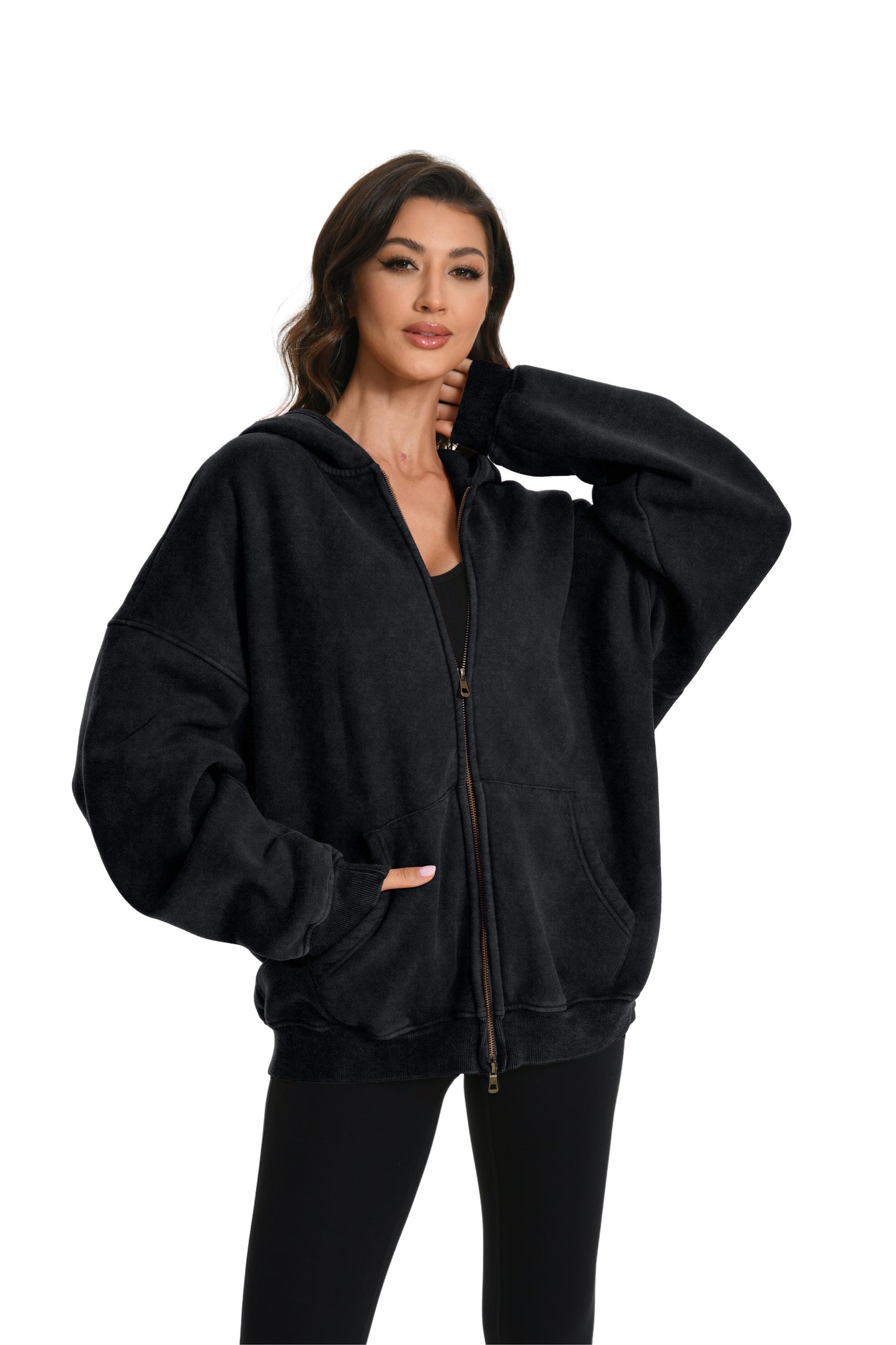 VintageWash™ Oversized Zip Hoodie