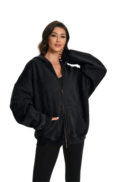 VintageWash™ Oversized Zip Hoodie