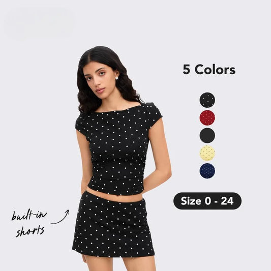 Colette Polka Dot Top & Skort Set