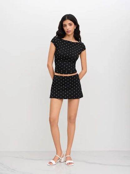 Colette Polka Dot Top & Skort Set
