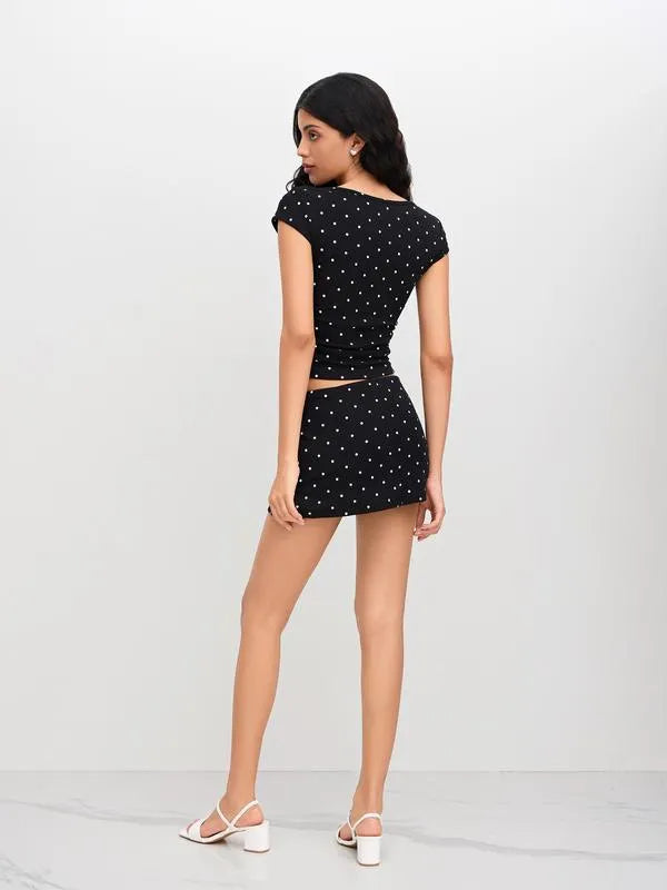 Colette Polka Dot Top & Skort Set